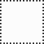 Figure 2a: Illustration of a square outline made of small dots.