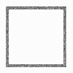 Figure 2b: Illustration of a square outline made of a white noise texture.