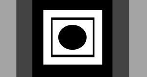 Figure 2a: A grayscale pattern consisting in a circle inside a square with rectangles of decreasing intensity on the sides.